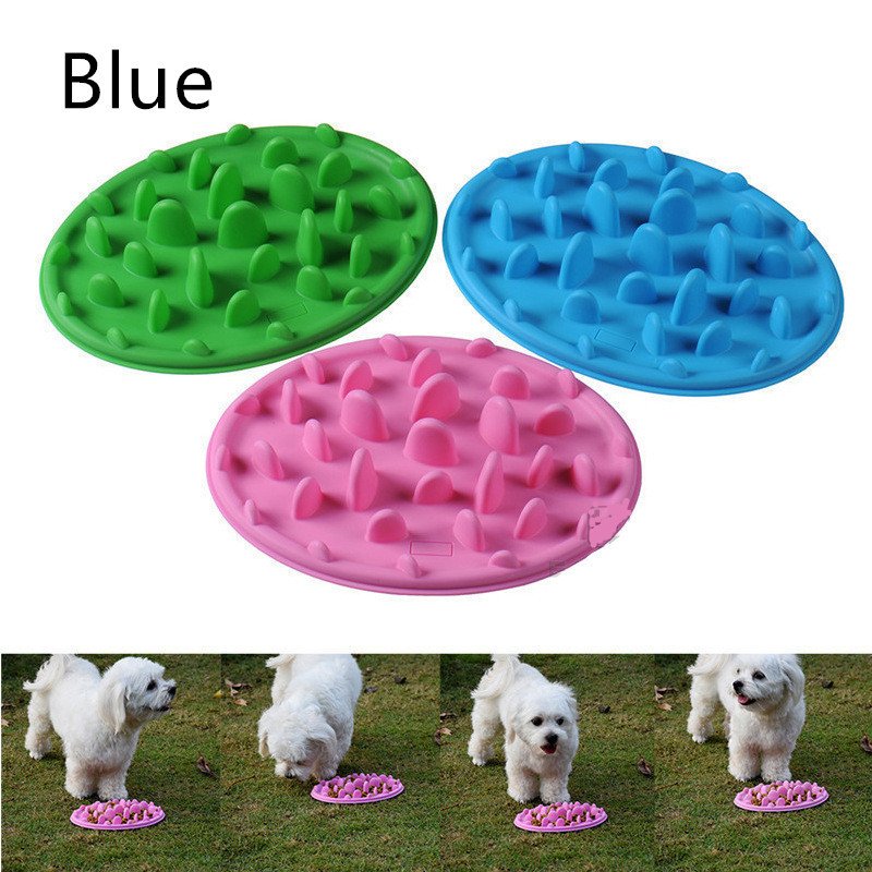 Silicone slow feeder bowl for dogs with raised maze pattern — anti-choke feeding bowl