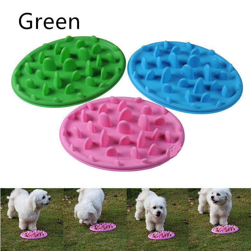 Silicone slow feeder bowl for dogs with raised maze pattern — anti-choke feeding bowl