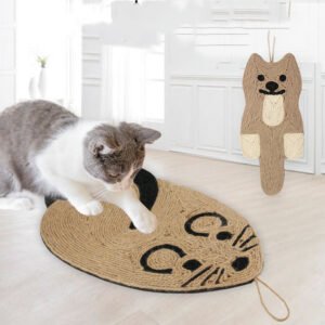 Sisal cat scratching board in mouse shape (photo 1)