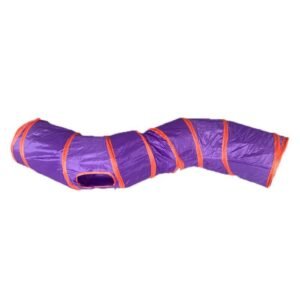 Cat tunnel foldable play tunnel - Foldable S-shaped cat play tunnel (photo 1)