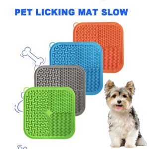Silicone lick mat for dogs with suction cups — anxiety relief slow feeder treat pad