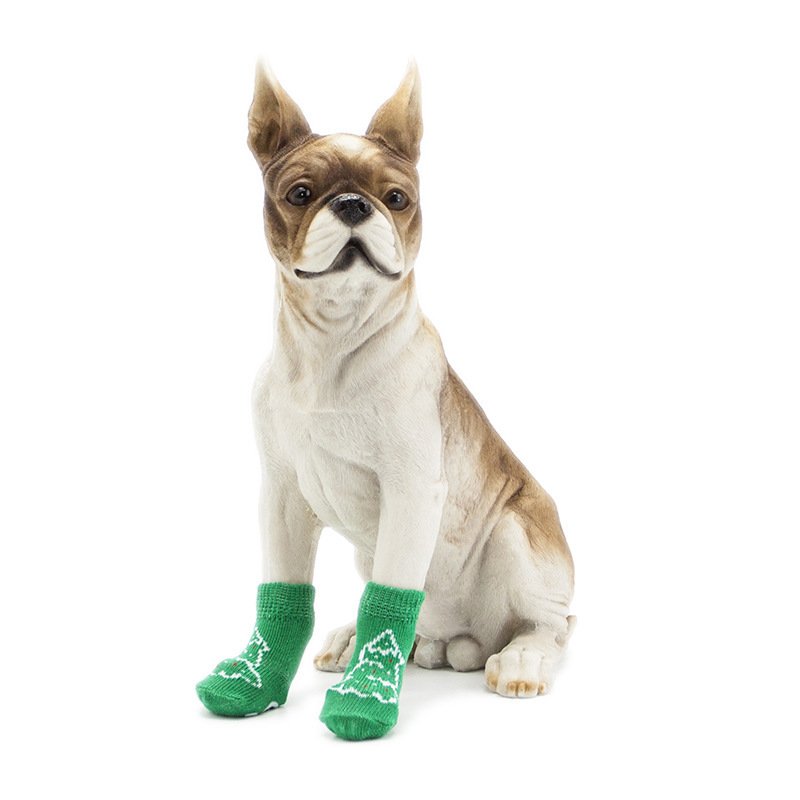 Non-slip cotton dog socks set of four (photo 2)