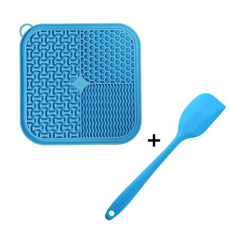 Silicone lick mat for dogs with suction cups — anxiety relief slow feeder treat pad