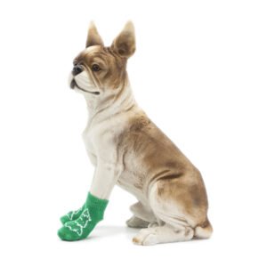Non-slip cotton dog socks set of four (photo 1)