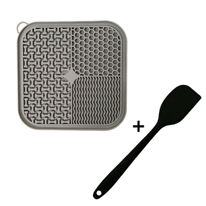 Silicone lick mat for dogs with suction cups — anxiety relief slow feeder treat pad