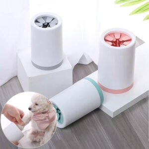 Dog paw cleaner cup with soft silicone bristles (photo 1)