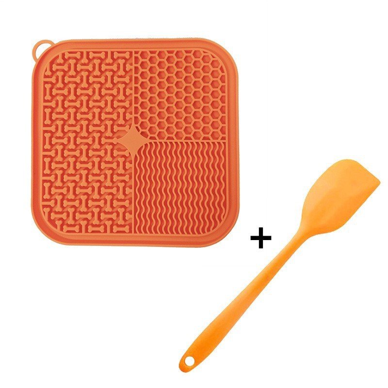 Silicone lick mat for dogs with suction cups — anxiety relief slow feeder treat pad